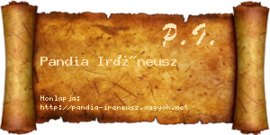 Pandia Iréneusz névjegykártya